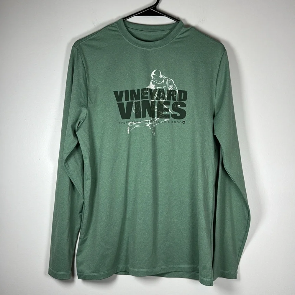 Vineyard Vines Boys' Rainbow Kick Long-Sleeve Performance Tee Size XL (18)